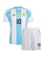 Argentina Lionel Messi #10 Hjemmedraktsett Barn Copa America 2024 Korte ermer (+ bukser)